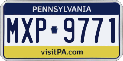 PA license plate MXP9771