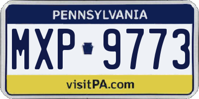 PA license plate MXP9773