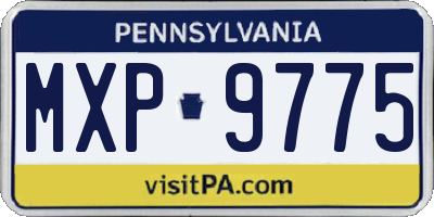 PA license plate MXP9775