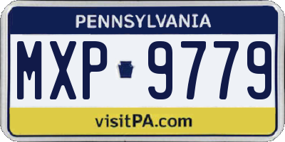 PA license plate MXP9779