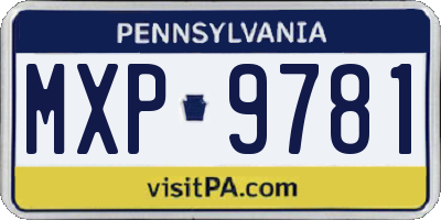 PA license plate MXP9781