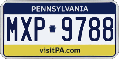 PA license plate MXP9788
