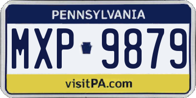 PA license plate MXP9879