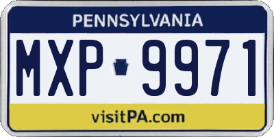 PA license plate MXP9971