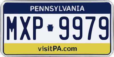 PA license plate MXP9979