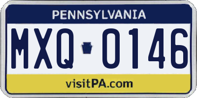 PA license plate MXQ0146