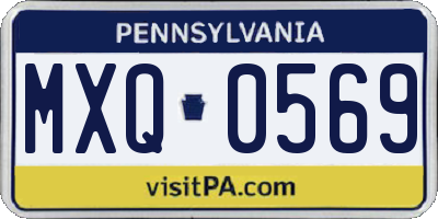 PA license plate MXQ0569