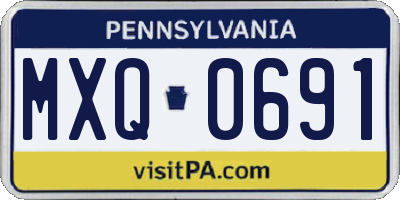 PA license plate MXQ0691