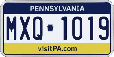 PA license plate MXQ1019