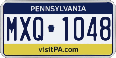 PA license plate MXQ1048