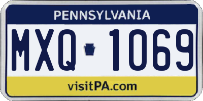 PA license plate MXQ1069