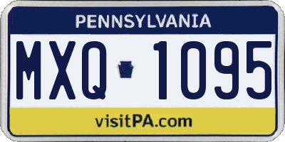 PA license plate MXQ1095