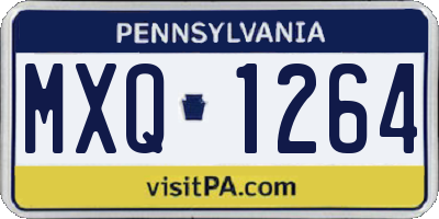 PA license plate MXQ1264