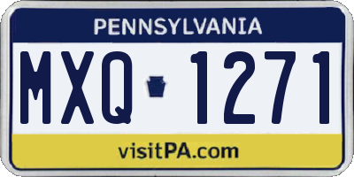 PA license plate MXQ1271