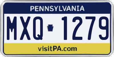 PA license plate MXQ1279