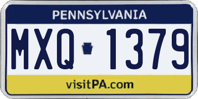 PA license plate MXQ1379
