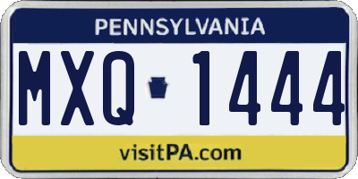 PA license plate MXQ1444