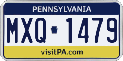 PA license plate MXQ1479