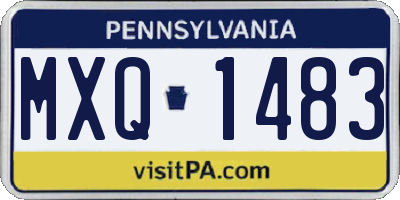 PA license plate MXQ1483