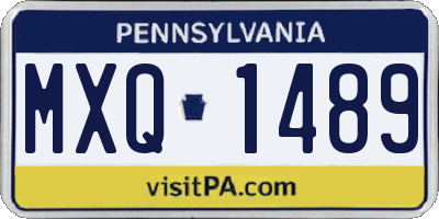PA license plate MXQ1489