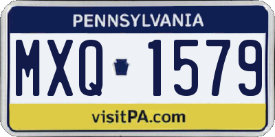 PA license plate MXQ1579