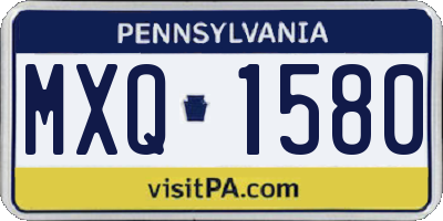 PA license plate MXQ1580