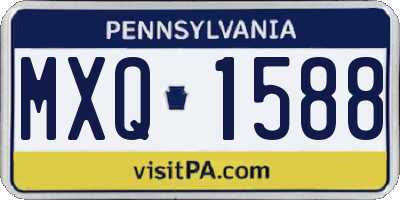 PA license plate MXQ1588