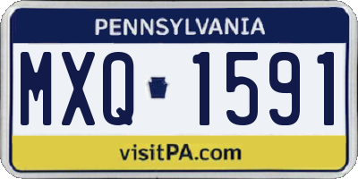 PA license plate MXQ1591