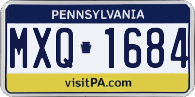 PA license plate MXQ1684
