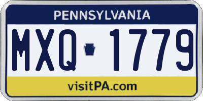 PA license plate MXQ1779
