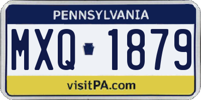 PA license plate MXQ1879
