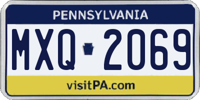 PA license plate MXQ2069