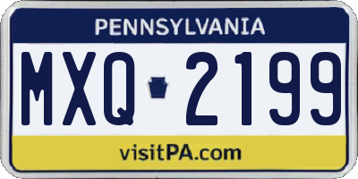 PA license plate MXQ2199