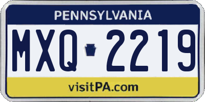 PA license plate MXQ2219