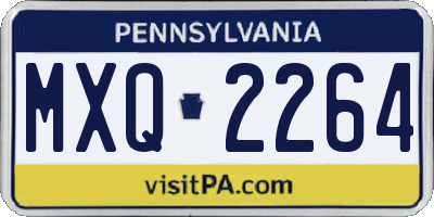 PA license plate MXQ2264