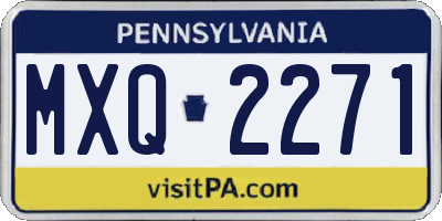 PA license plate MXQ2271