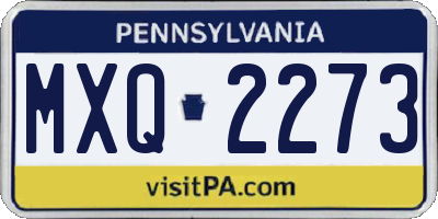 PA license plate MXQ2273
