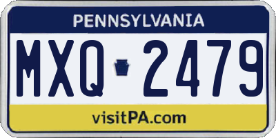 PA license plate MXQ2479
