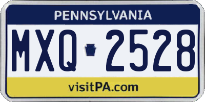 PA license plate MXQ2528