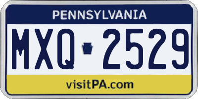 PA license plate MXQ2529
