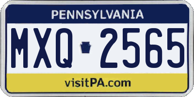 PA license plate MXQ2565