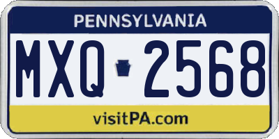 PA license plate MXQ2568
