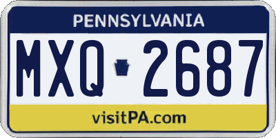 PA license plate MXQ2687