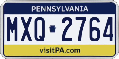 PA license plate MXQ2764
