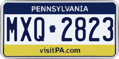 PA license plate MXQ2823