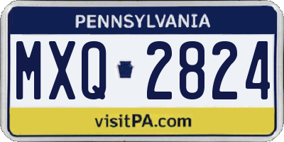 PA license plate MXQ2824