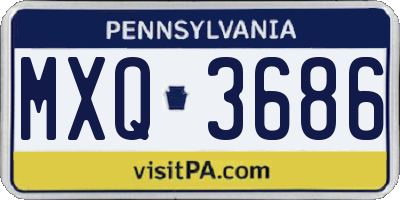 PA license plate MXQ3686