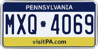 PA license plate MXQ4069