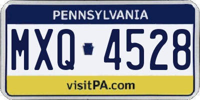 PA license plate MXQ4528