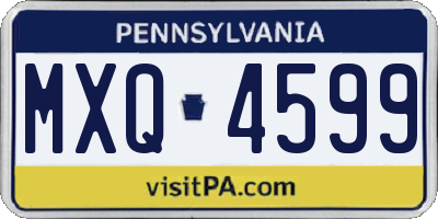 PA license plate MXQ4599